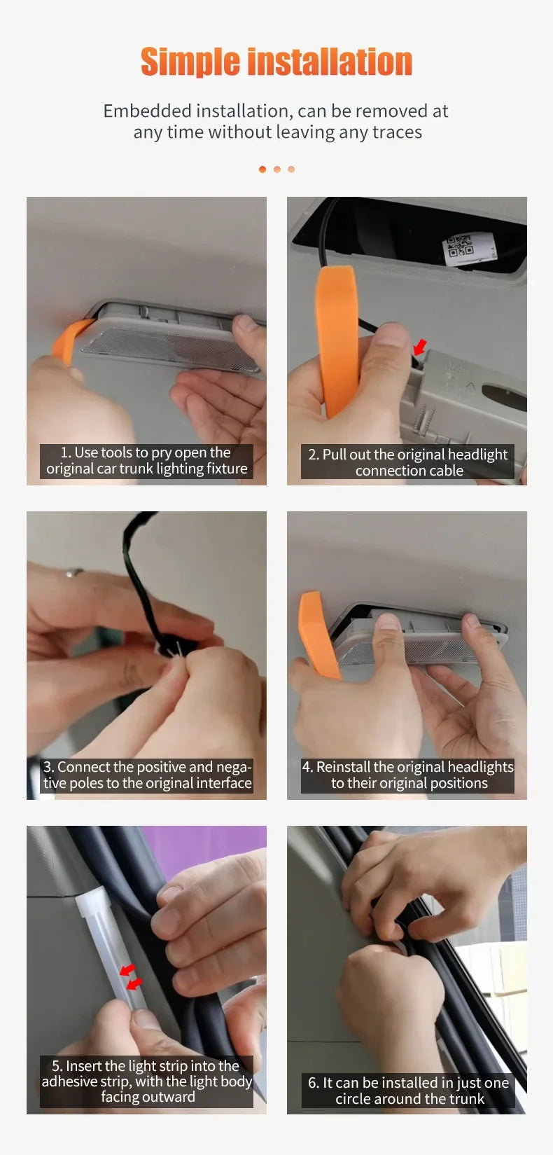 LED Car Trunk Light Strip